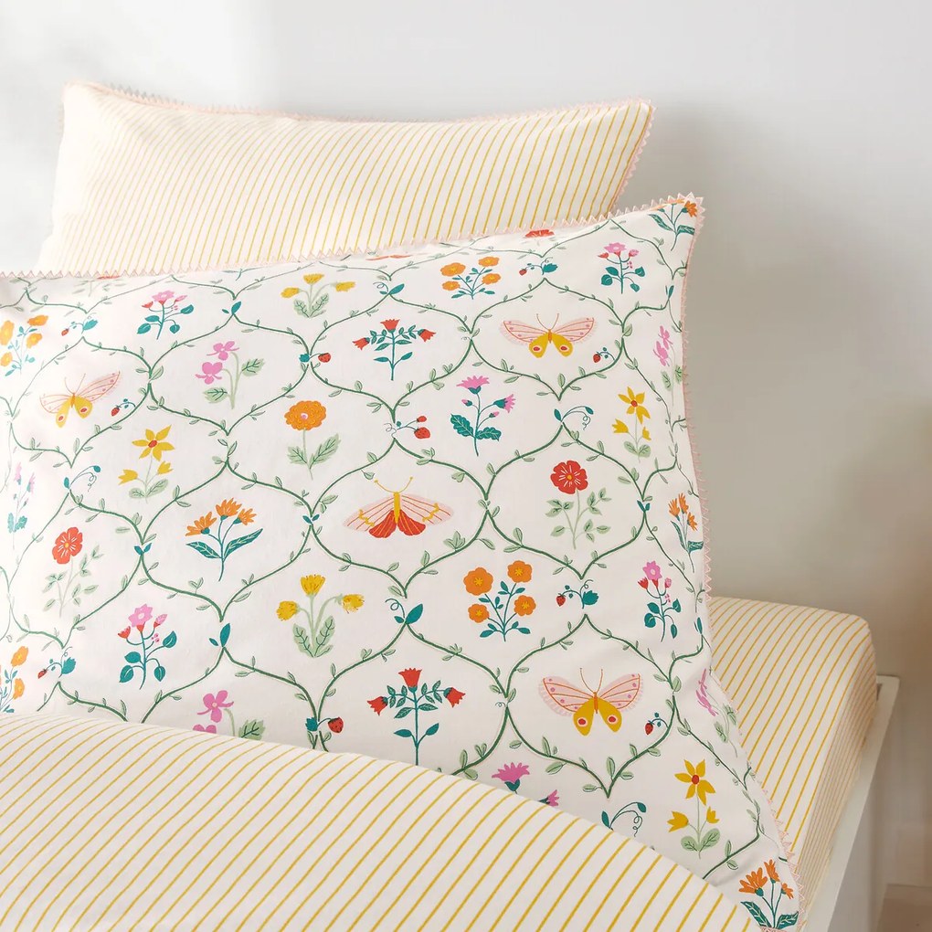 Kussensloop voor kinderbed in 50% gerecycled katoen, Emily