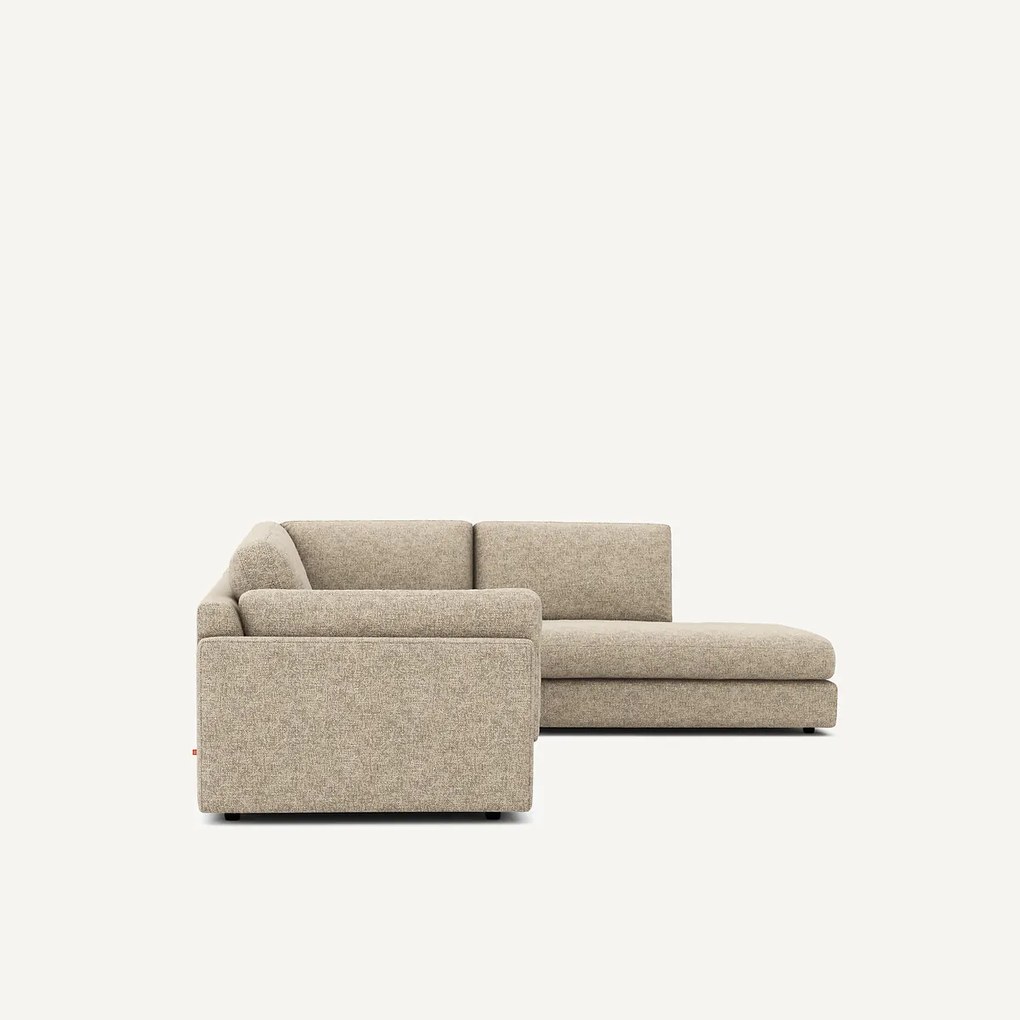 Hoekzetel met longchair van katoenmix César