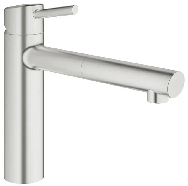 GROHE Concetto Keukenkraan - uittrekbare uitloop - supersteel geborsteld 31129dc1