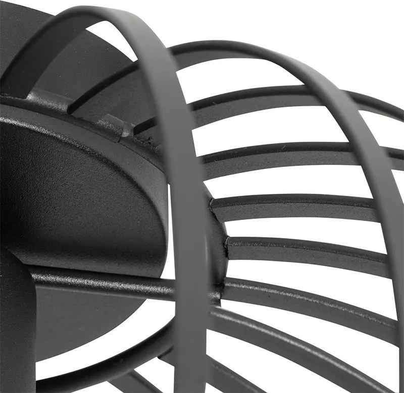 Smart plafondlamp zwart 30 cm incl. Wifi G95 - Johanna