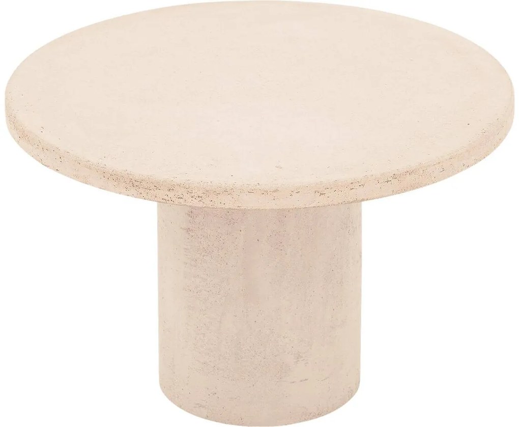 Goossens Salontafel Stone rond, beton beige, urban industrieel, 50 x 31 x 50 cm
