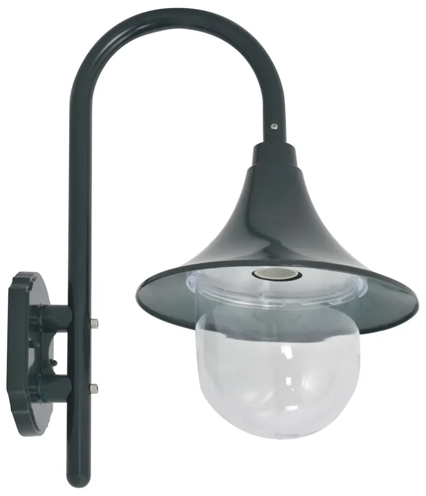 vidaXL Tuin wandlamp E27 42 cm aluminium donkergroen