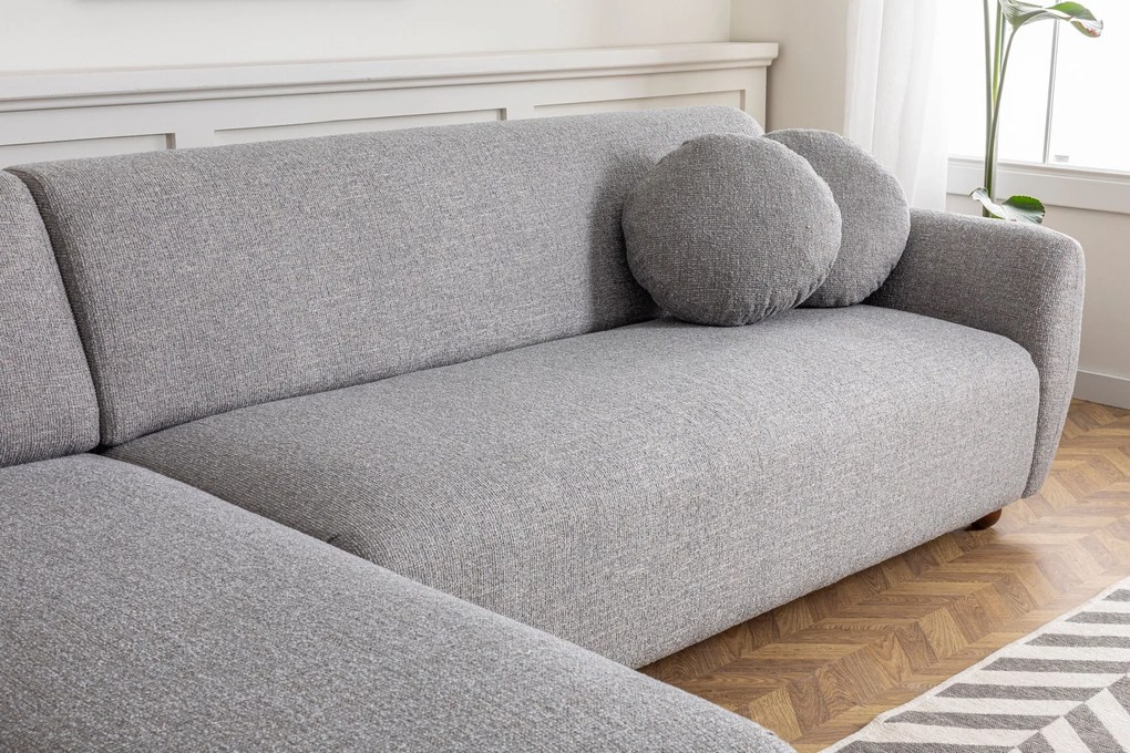 Hoekbank Eddy links bouclé | Atelier Del Sofa