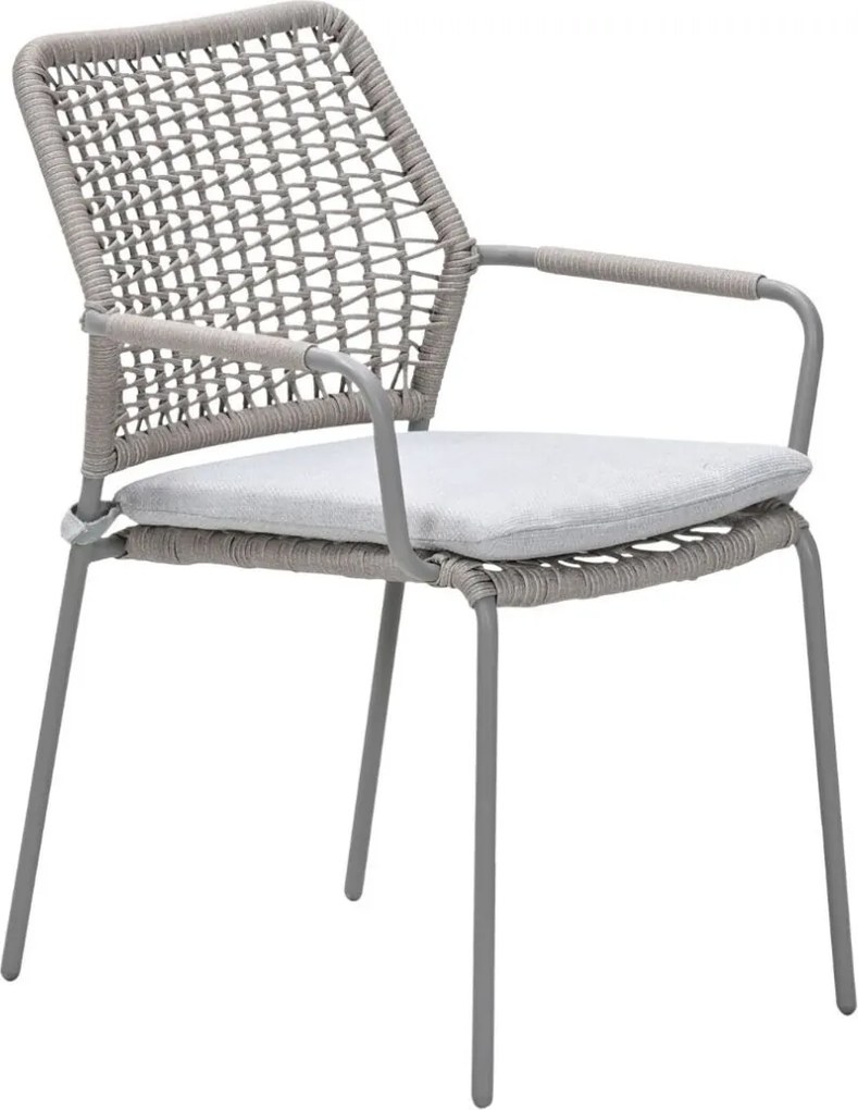 Garden Impressions Natas tuinstoel stapelbaar taupe - natural sand - 2 stuks