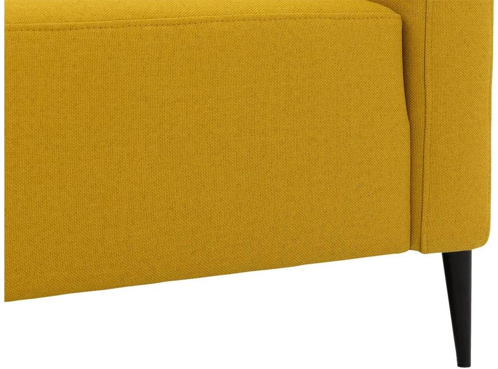Goossens Zitmeubel Key West geel, stof, 2-zits, modern design met ligelement links