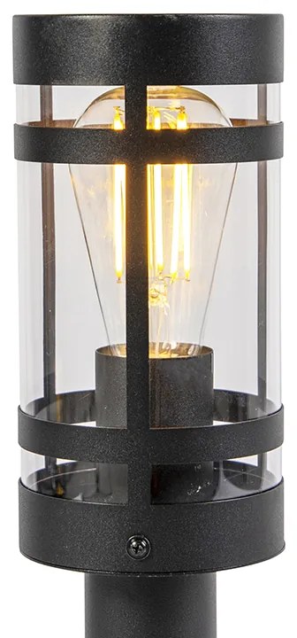 Moderne buitenlamp zwart 50 cm IP44 - Gleam Modern E27 IP44 Buitenverlichting cilinder / rond