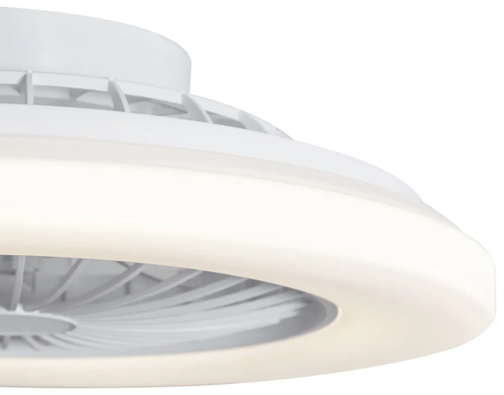 Plafondventilator met lamp wit 48.5cm incl. LED dimbaar RGB met afstandsbediening - Clemo Modern rond Binnenverlichting Lamp