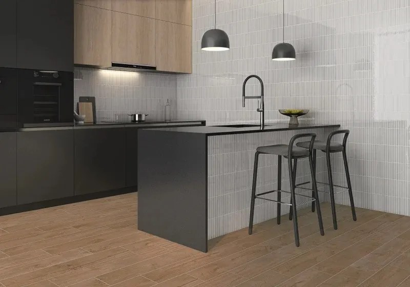 Jabo Pencil Kromo Ash mozaïektegel 35x35cm