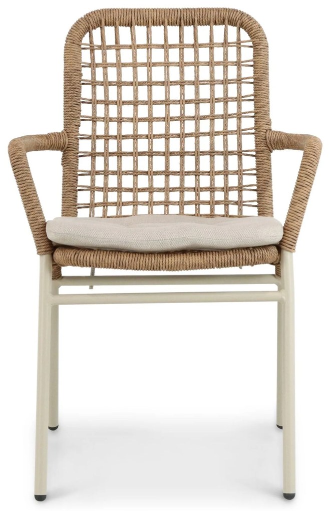 Tuinset 4 personen 120 cm Aluminium/rope Taupe Lifestyle Garden Furniture Catalone/Vienna