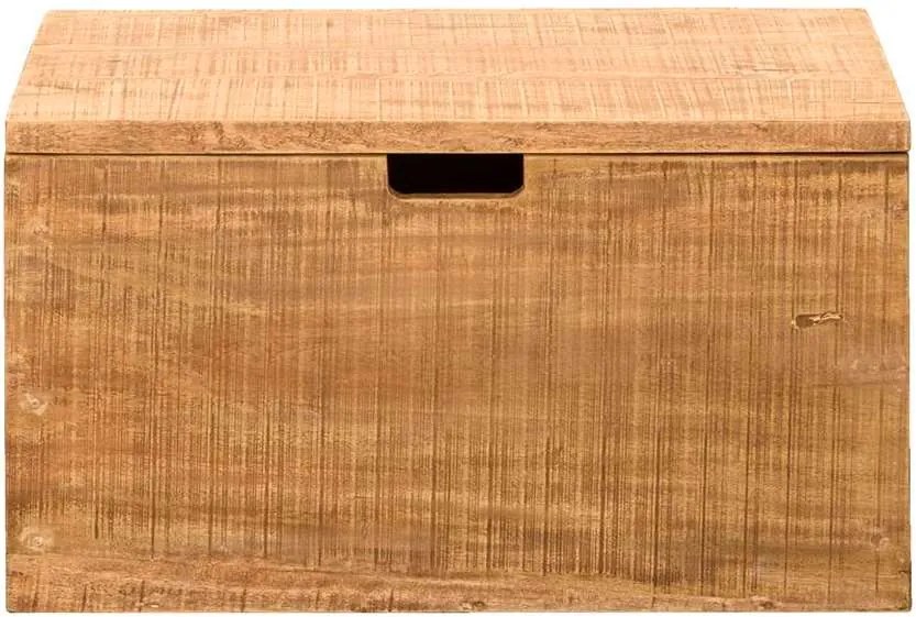 Opbergkist Ronald - naturel - 37x67x37 cm - Leen Bakker