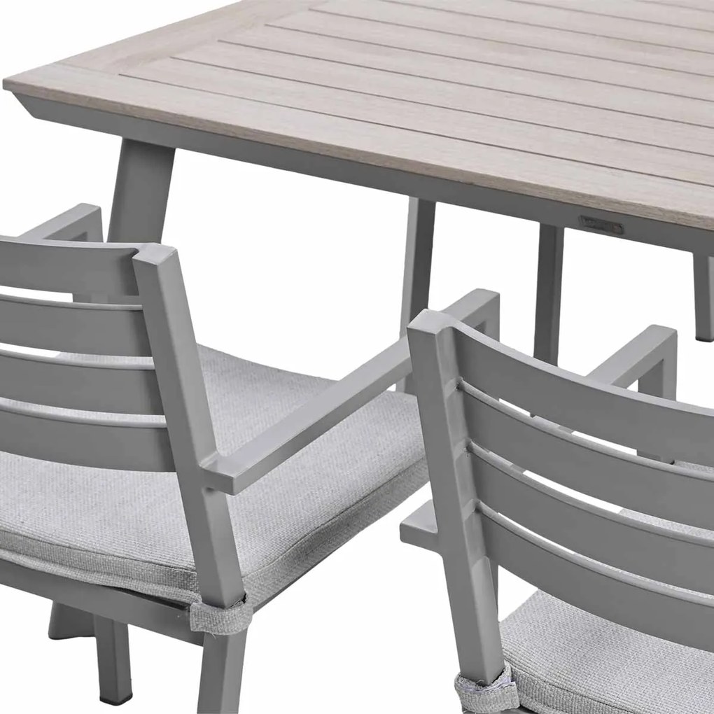 Garden Impressions Amarillo tuinset 5-delig - Penedo tuintafel 160x90 taupe