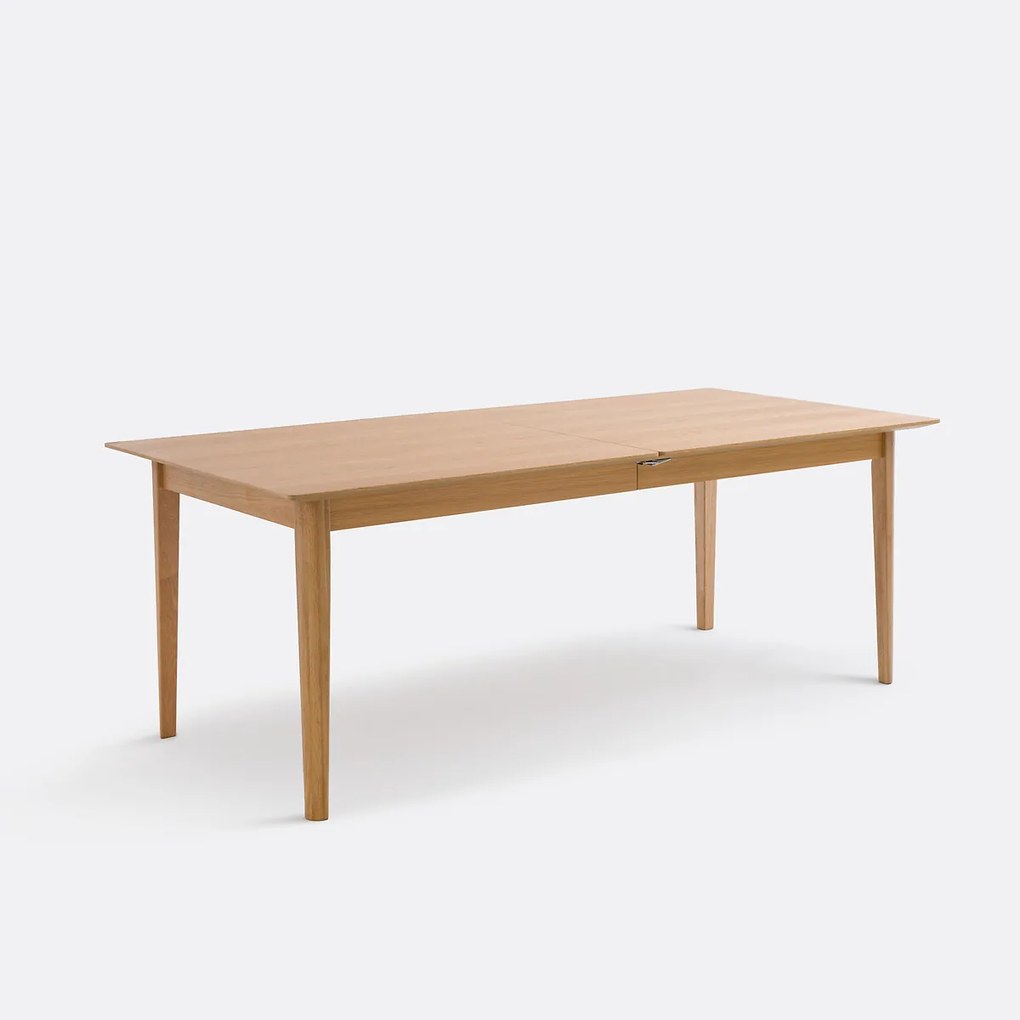 Uitschuifbare eettafel, eikenfineer, 8 tot 14 couverts, Tioga