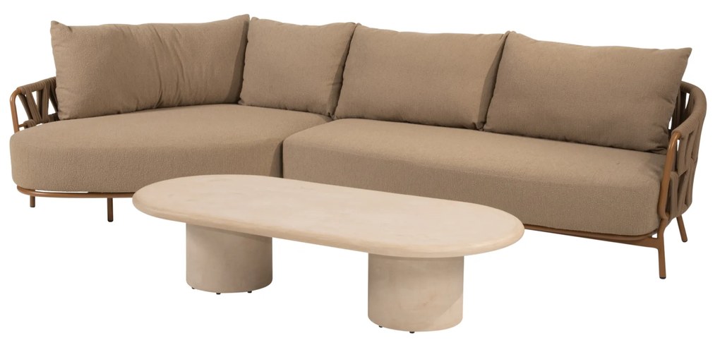 Hampton Biarritz chaise longue loungeset 3 delig mortex amber 4 Seasons Outdoor