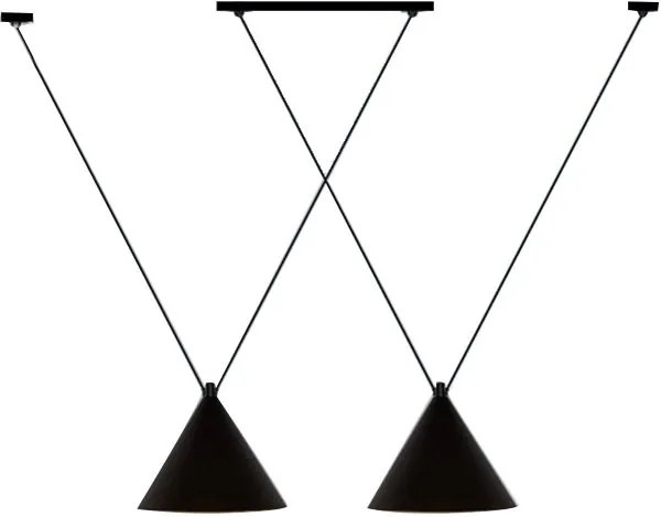 Plafondlamp hangend in loftstijl zwart APP548-2CP