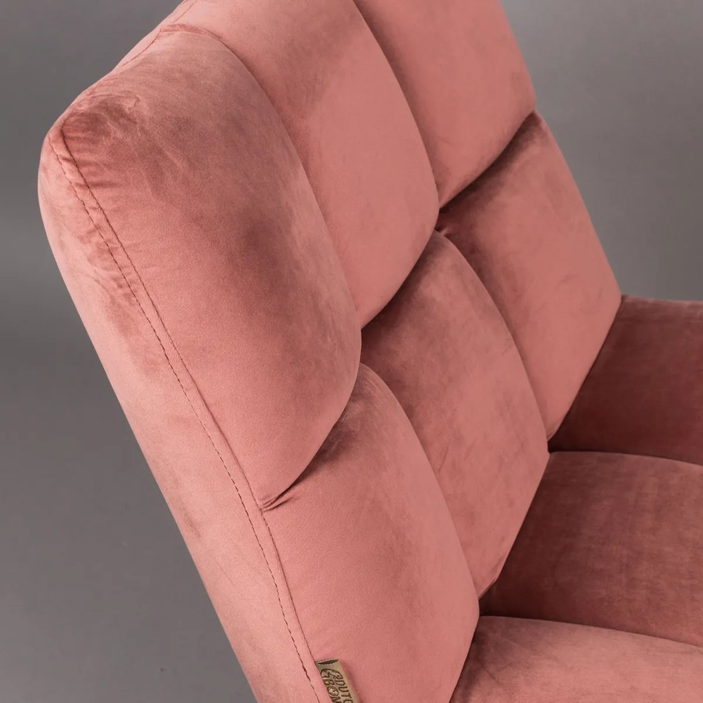 Dutchbone Bar Velvet Roze Draaifauteuil Fluweel