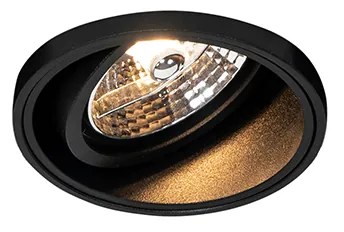 Set van 6 Moderne inbouwspot zwart trimless - Impact 70 GU10 Binnenverlichting Lamp