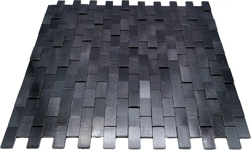 Zelfklevende Mozaïektegels Metaal | Steenstrip 3D Grafiet | 30×29,8 cm | Keuken, Bad &amp; WC