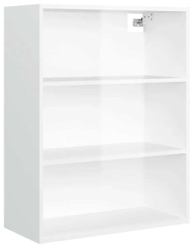 vidaXL Hangkast 69,5x32,5x90 cm hoogglans wit