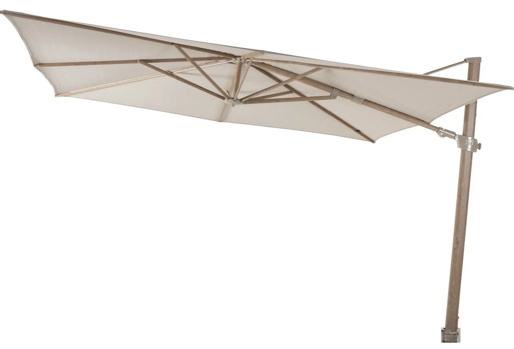 Siesta premium zweefparasol 300x300 cm houtlook sand 4 Seasons Outdoor