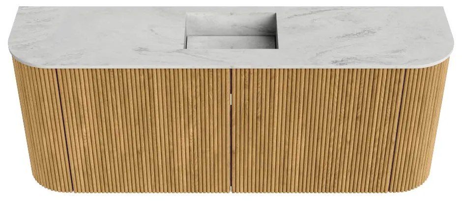 Mondiaz Joya DLux 105cm toiletmeubel ronding links/rechts oak met wastafel faye midden zonder kraangat opalo