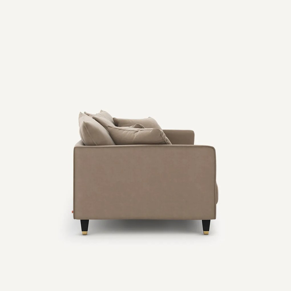 3-zits compacte fluwelen bank, Lazare