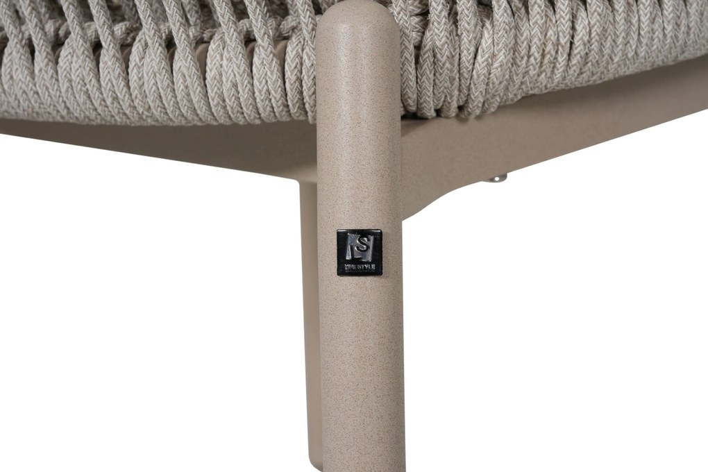 Tuinset 6 personen 150 cm Rope Zand/Beige Lifestyle Garden Furniture Monaco/Ancona
