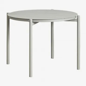 Ronde Tuintafel Ø110 Cm Van Aluminium Elton Groen – Khaki - Sklum
