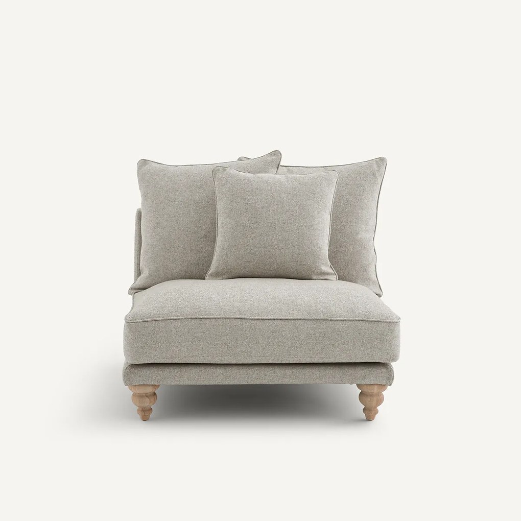 Bank in structuurviscose en linnen, LAZARE