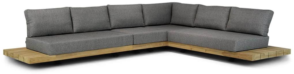 Platform Loungeset Teak Old teak greywash 6 personen Santika Furniture Santika Superior
