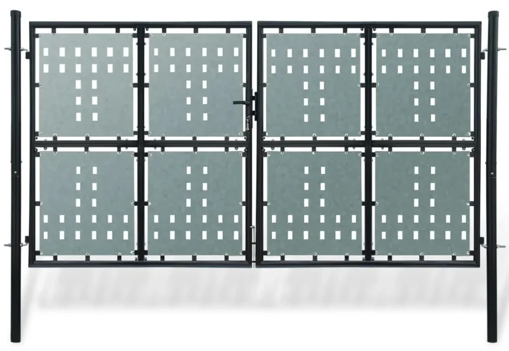 vidaXL Poort enkel 300x250 cm zwart
