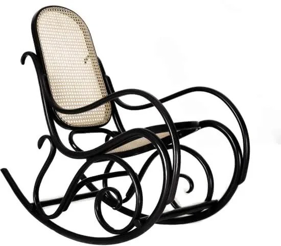 Felicia - Houten schommelstoel - Zwart gebeitst