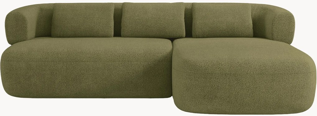 Bouclé hoekbank Jenny (3-zits)