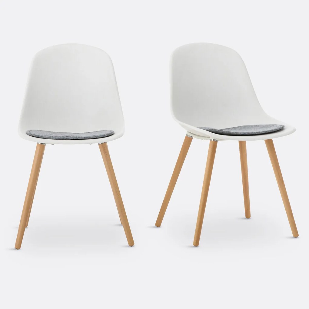 Set van 2 stoelen met schelpzitting Zapong