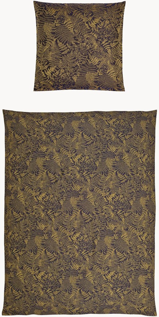Katoenen jacquard dekbedovertrekset Farn