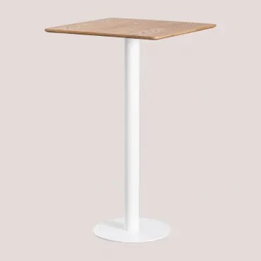 Vierkante Hoge Barkruk Van Essenfineer Frappe ↔︎ 60 Cm & Wit - Sklum