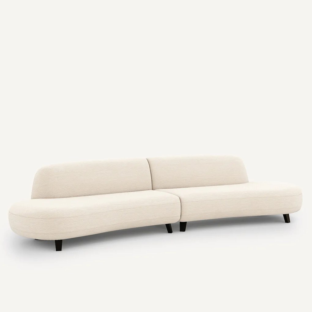 6-zits bank, in gerecycled chenille, Rosebury