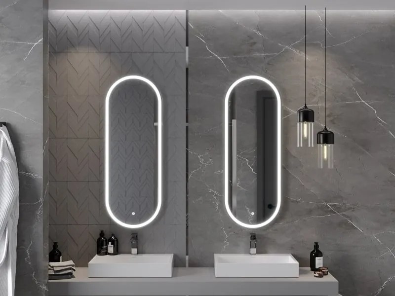 Mexen Bono verlichte badkamerspiegel 45 x 120 cm, LED 6000K, antivries - 9816-045-120-611-00