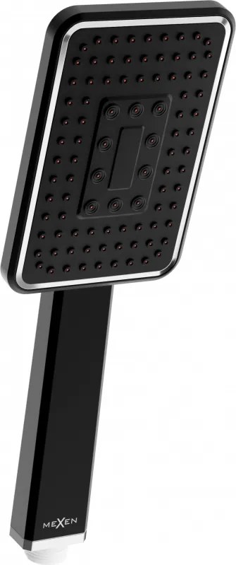Mexen R-54 douchekop met 1 functie, zwart/chroom - 79554-71
