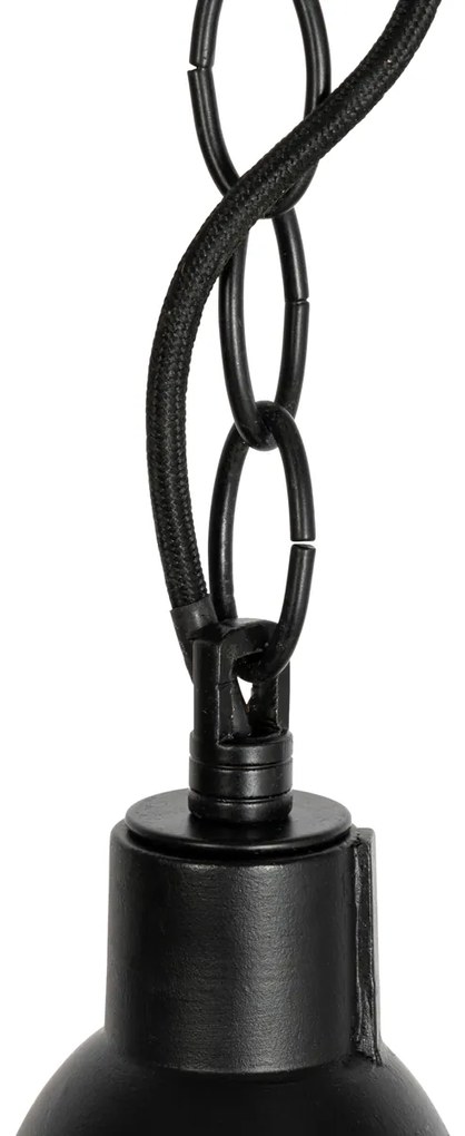 Set van 2 industriële hanglampen zwart - Cabin