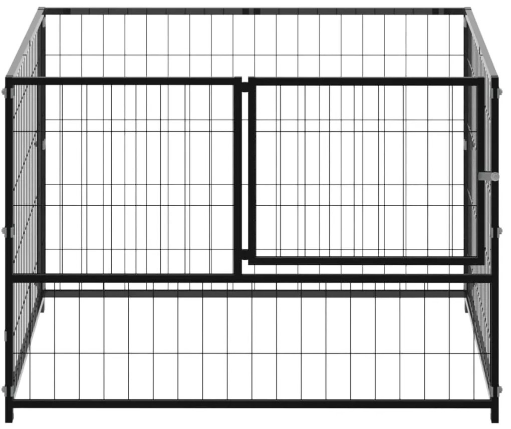 vidaXL Hondenkennel 100x100x70 cm staal zwart