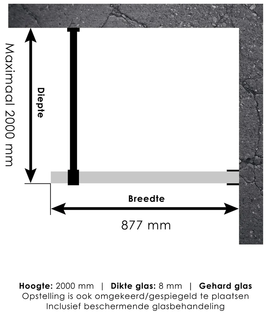 Brauer JC profielloze inloopdouche 90cm goud geborsteld