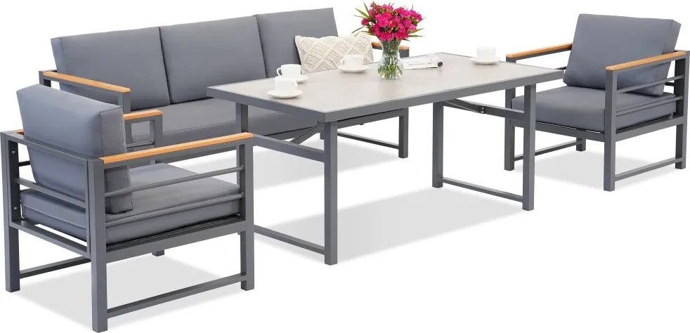 Guarda Apetito 5 Garden Point stalen tuinmeubelen antraciet