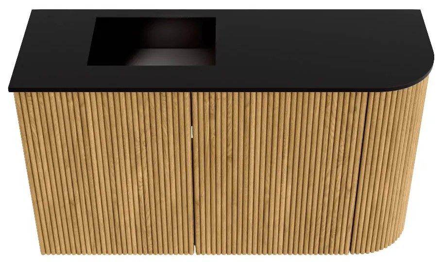Mondiaz Joya 70cm toiletmeubel ronding rechts oak met wastafel faye links 1 kraangat urban