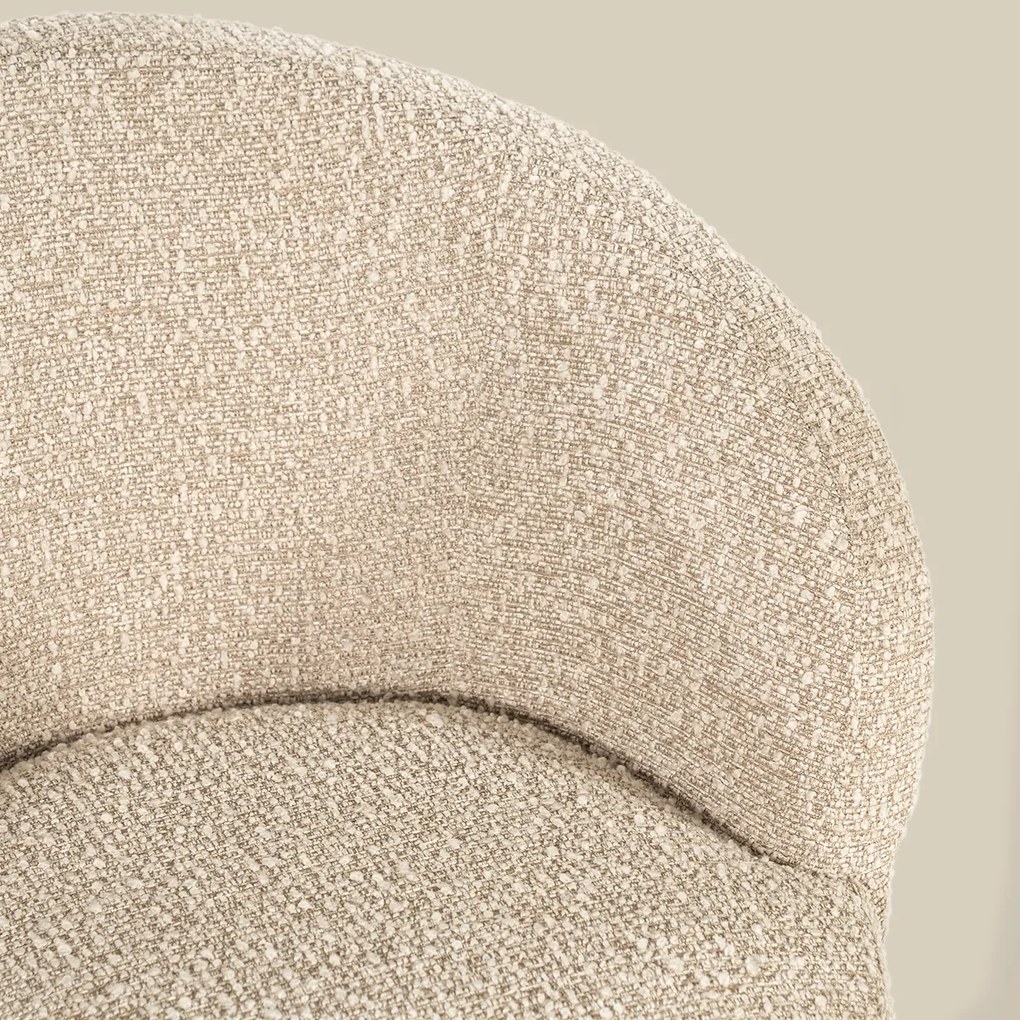 Eleonora Livia Eetstoel Hout Frame Taupe
