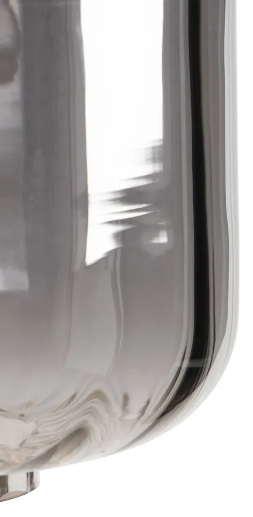 Smart vloerlamp zwart met smoke glas incl. Wifi ST64 - Qara Down