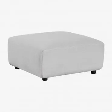 Vierkante Poef 85x85 Cm Bruna Stof Gris Glacial - Sklum