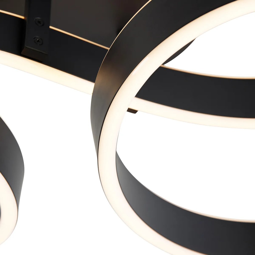 Plafondlamp antraciet incl. LED 3-staps dimbaar - Frank Design Binnenverlichting Lamp