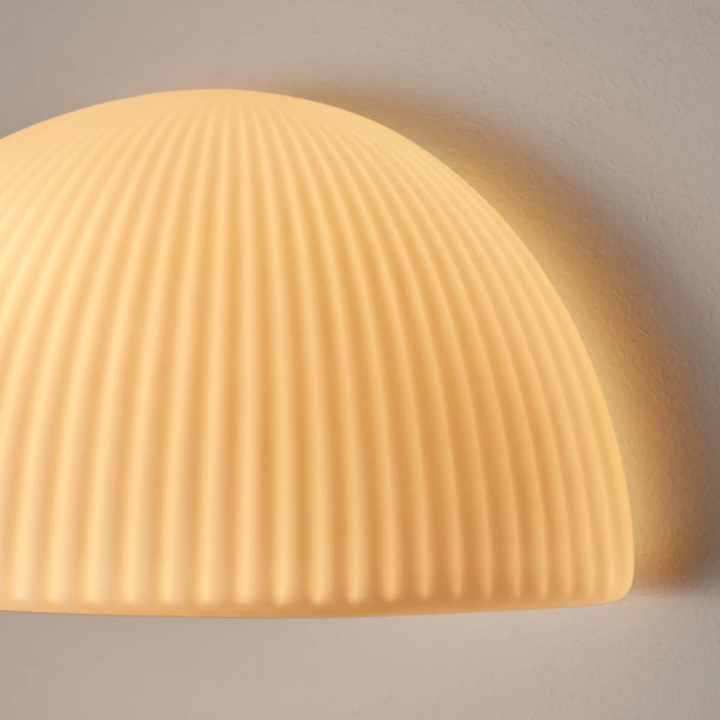 Gestreepte wandlamp van opaline glas, Loulou