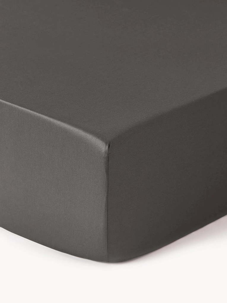 Katoensatijnen hoeslaken Premium