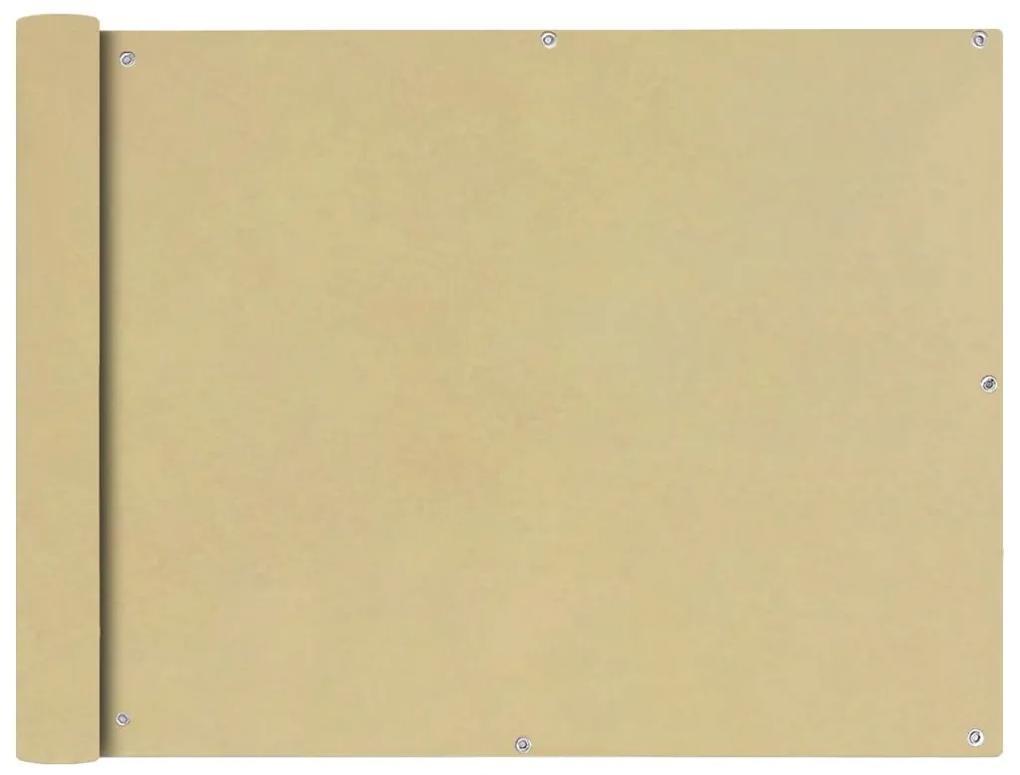 vidaXL Balkonscherm Oxford textiel 90x400 cm beige